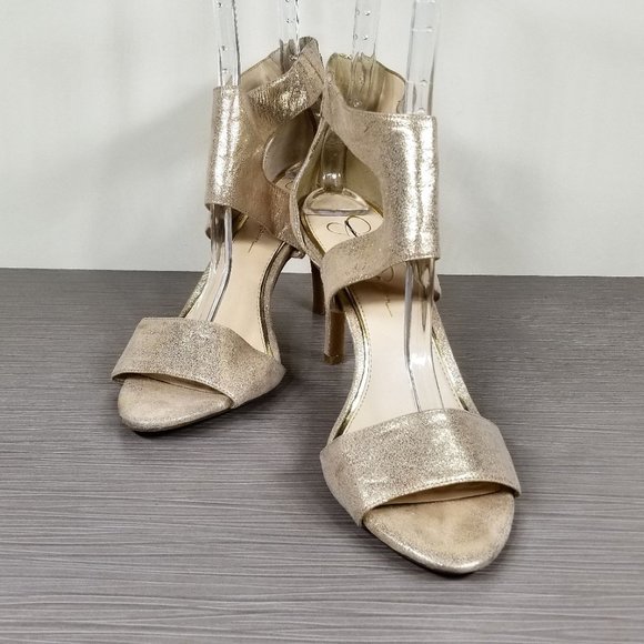 Jessica Simpson Mekos Open Toe Tress Sandals, Bronze, Womens Size 10 M / 40 - Picture 4 of 11